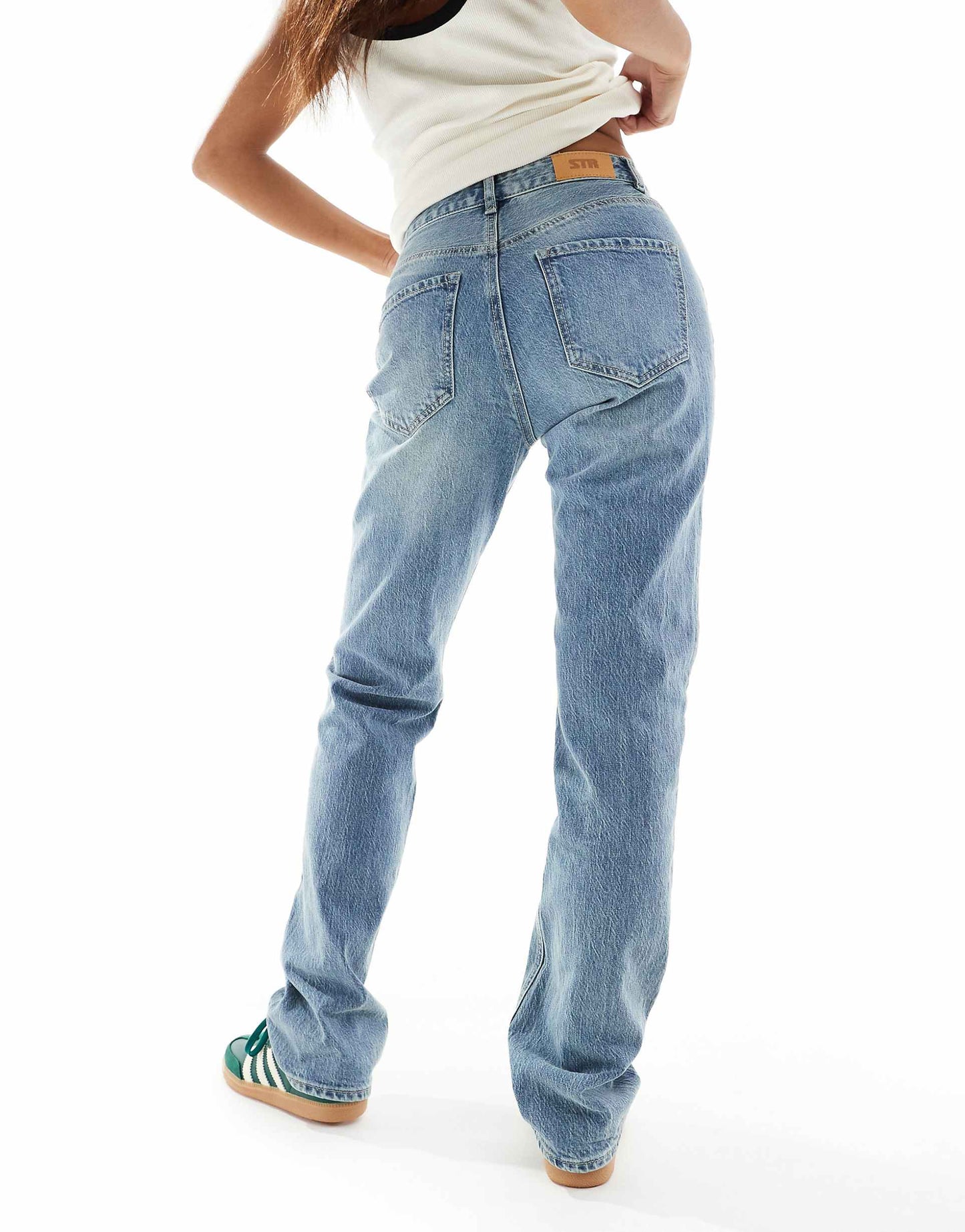 Str Petite Straight Leg Jean With Stretch