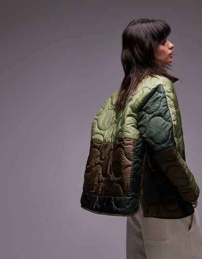 Patchwork Quilted Liner Jacket