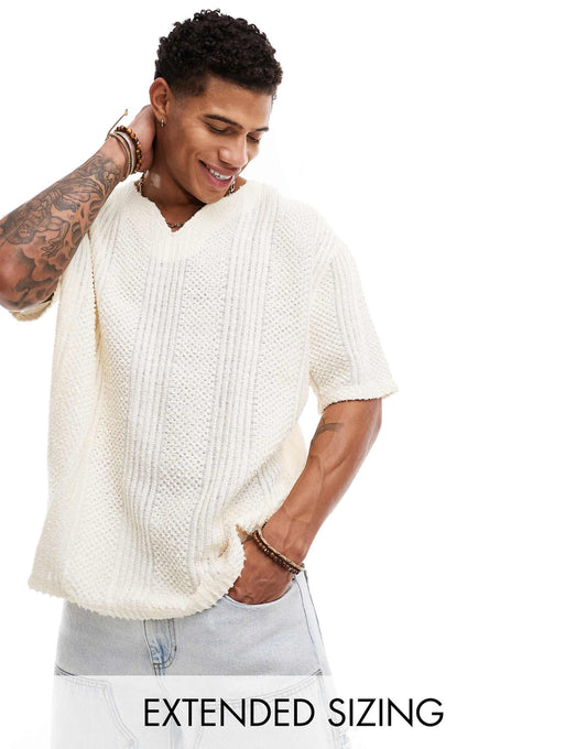 Oversized T-Shirt With Notch Neck