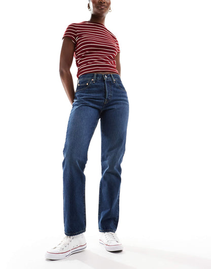501 Straight Fit Crop Jeans