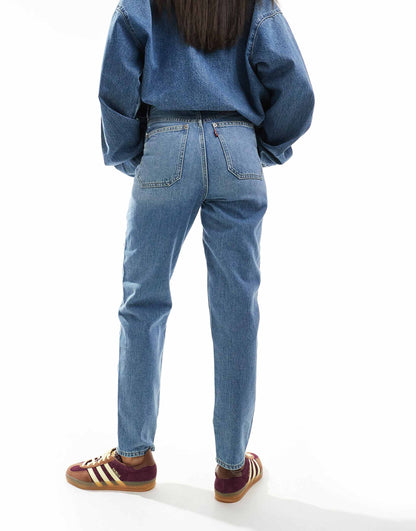 High Waisted Mom Fit Workwear Jeans