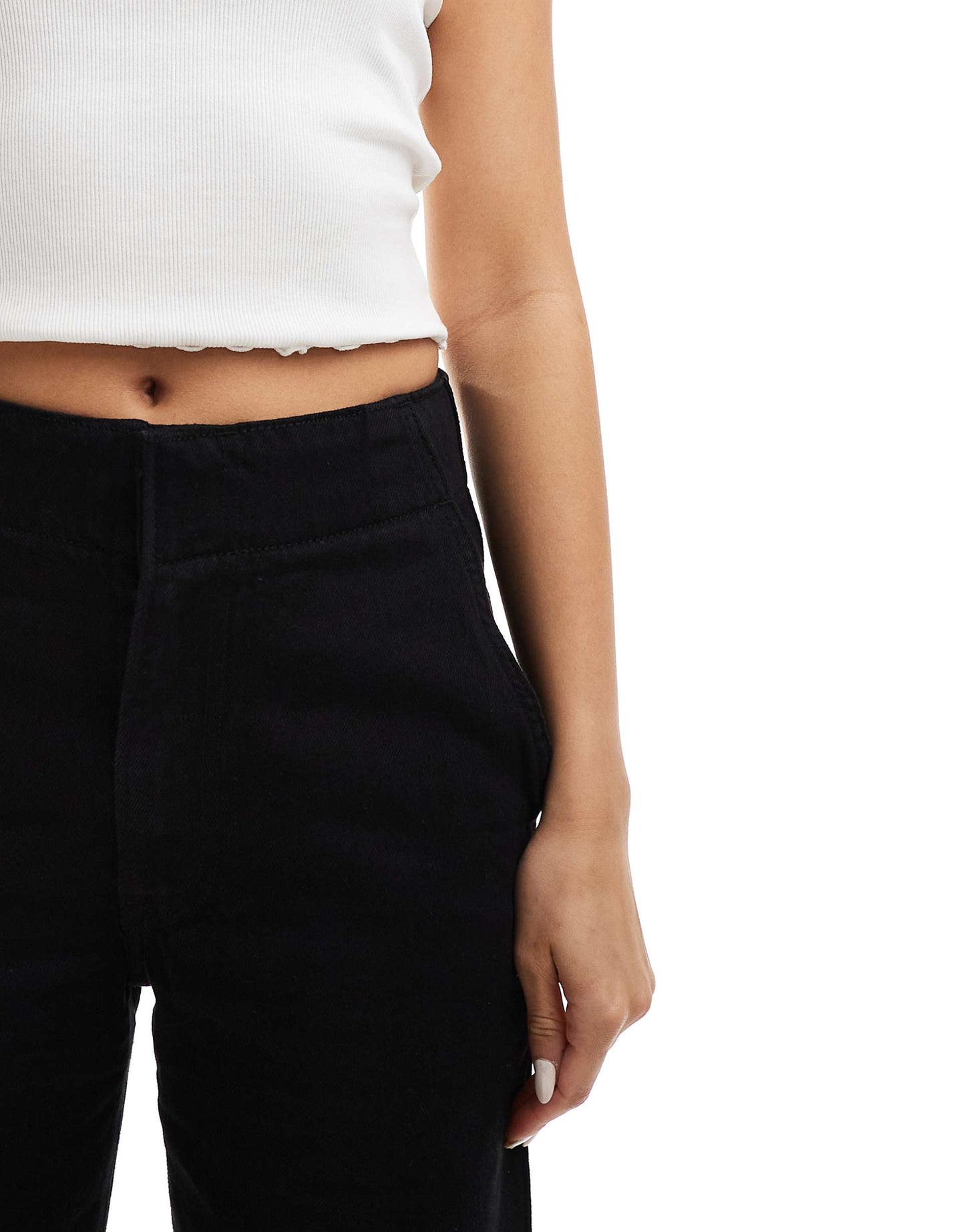 Ribcage High Rise Wide Leg Tailor Jeans