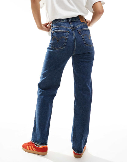 Ribcage High Rise Straight Ankle Length Jeans