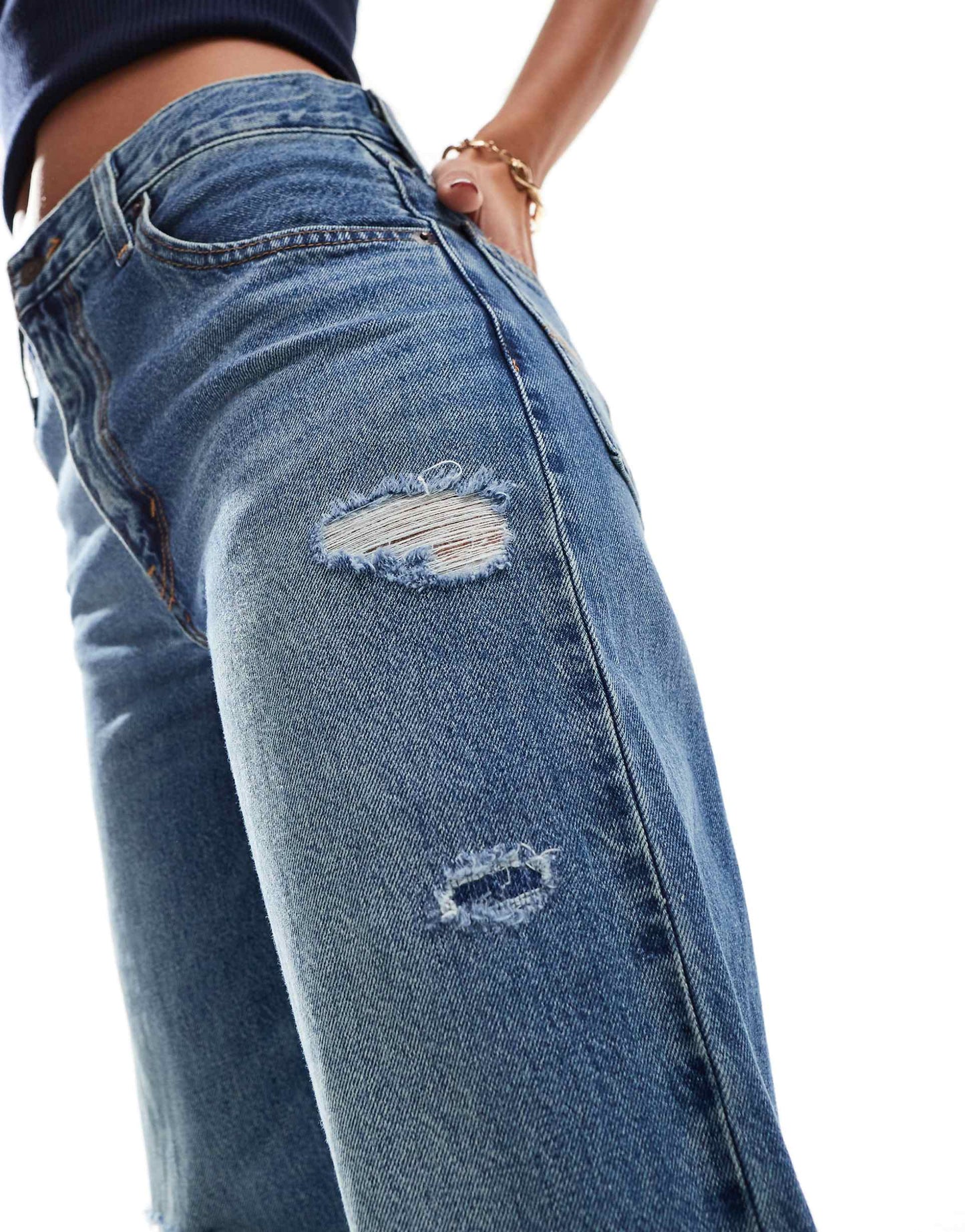 Baggy Dad Distressed Jeans