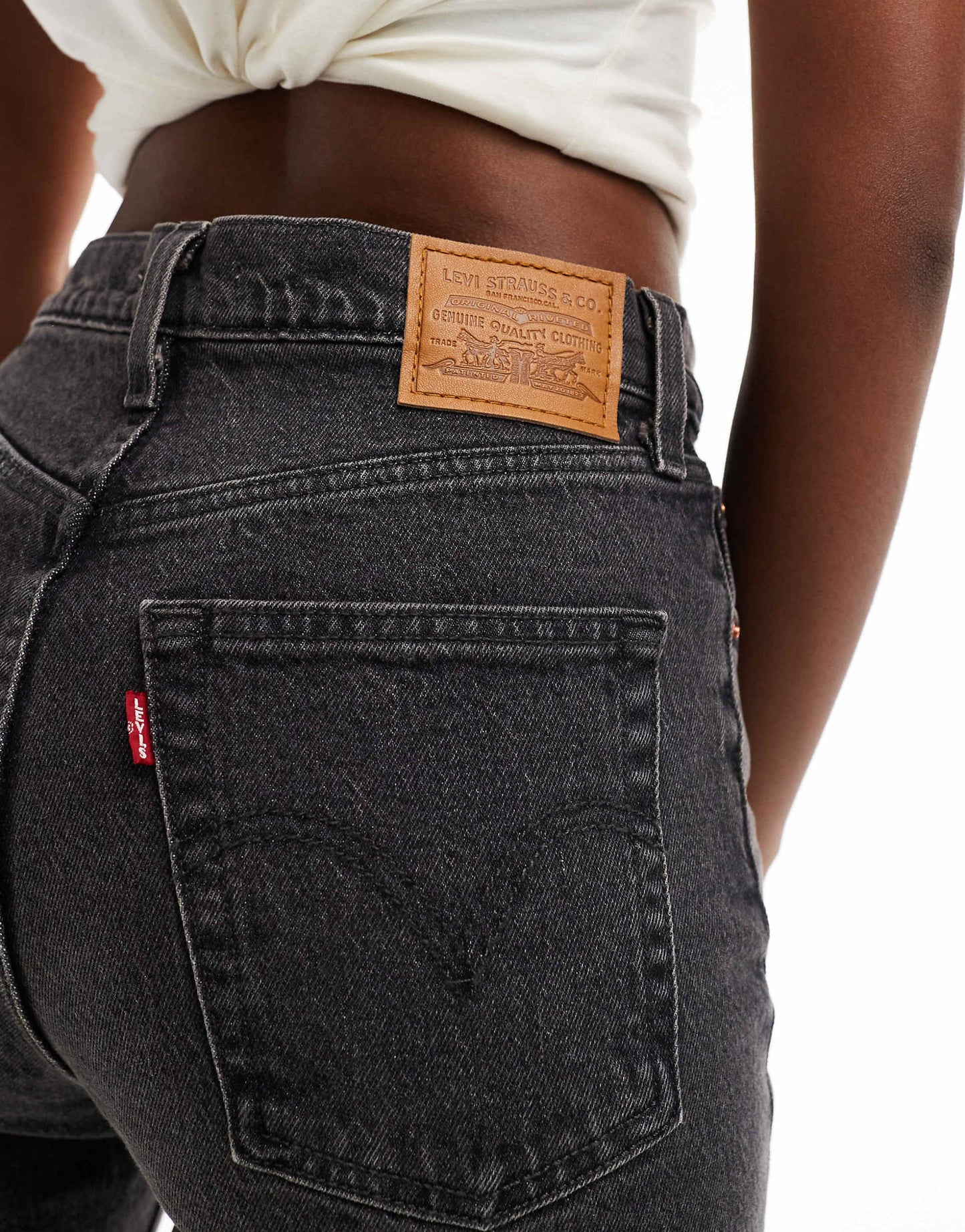 Ribcage High Rise Straight Fit Full Length Jeans