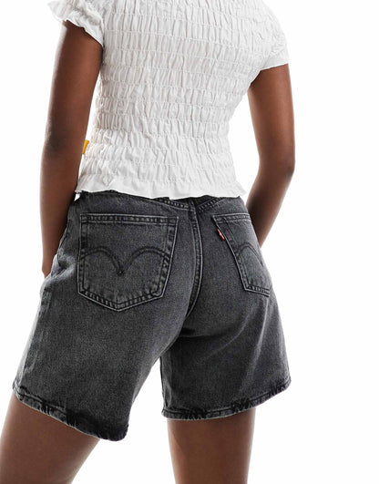 High Waisted Baggy Denim Shorts