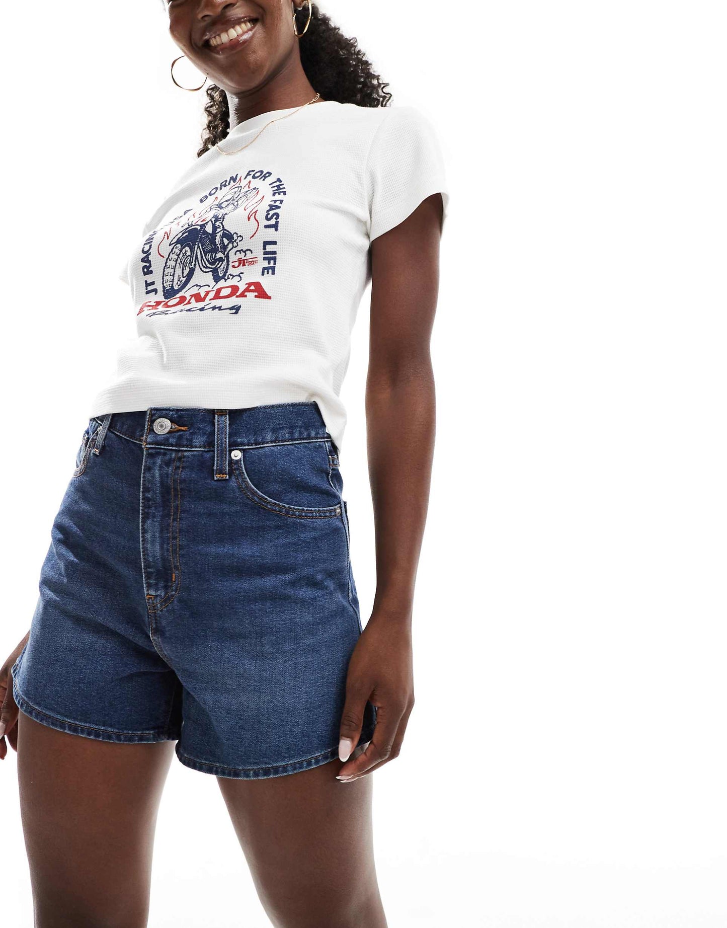 High Waisted Mom Denim Shorts