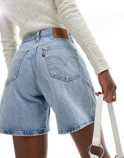 High Waist Baggy Denim Shorts