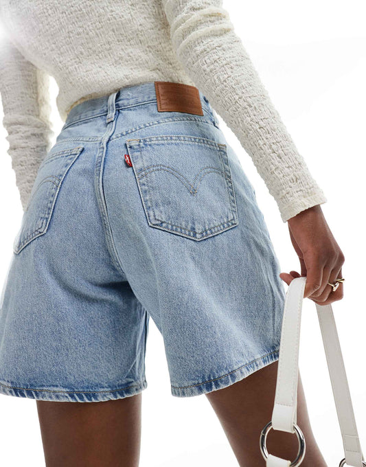High Waist Baggy Denim Shorts