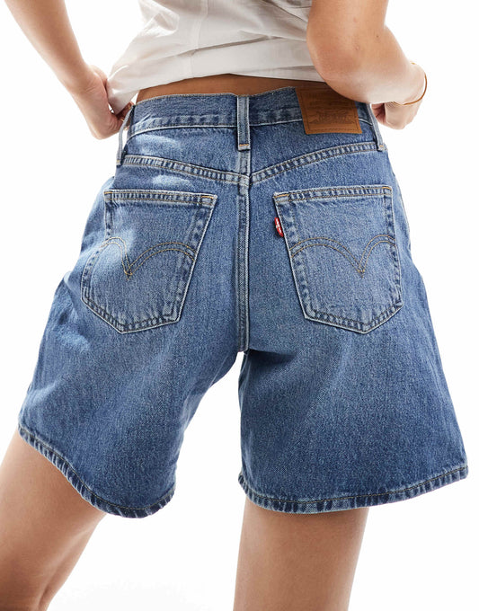 High Waist Baggy Denim Shorts