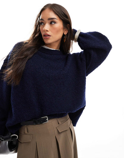 Boucle Crew Neck Jumper