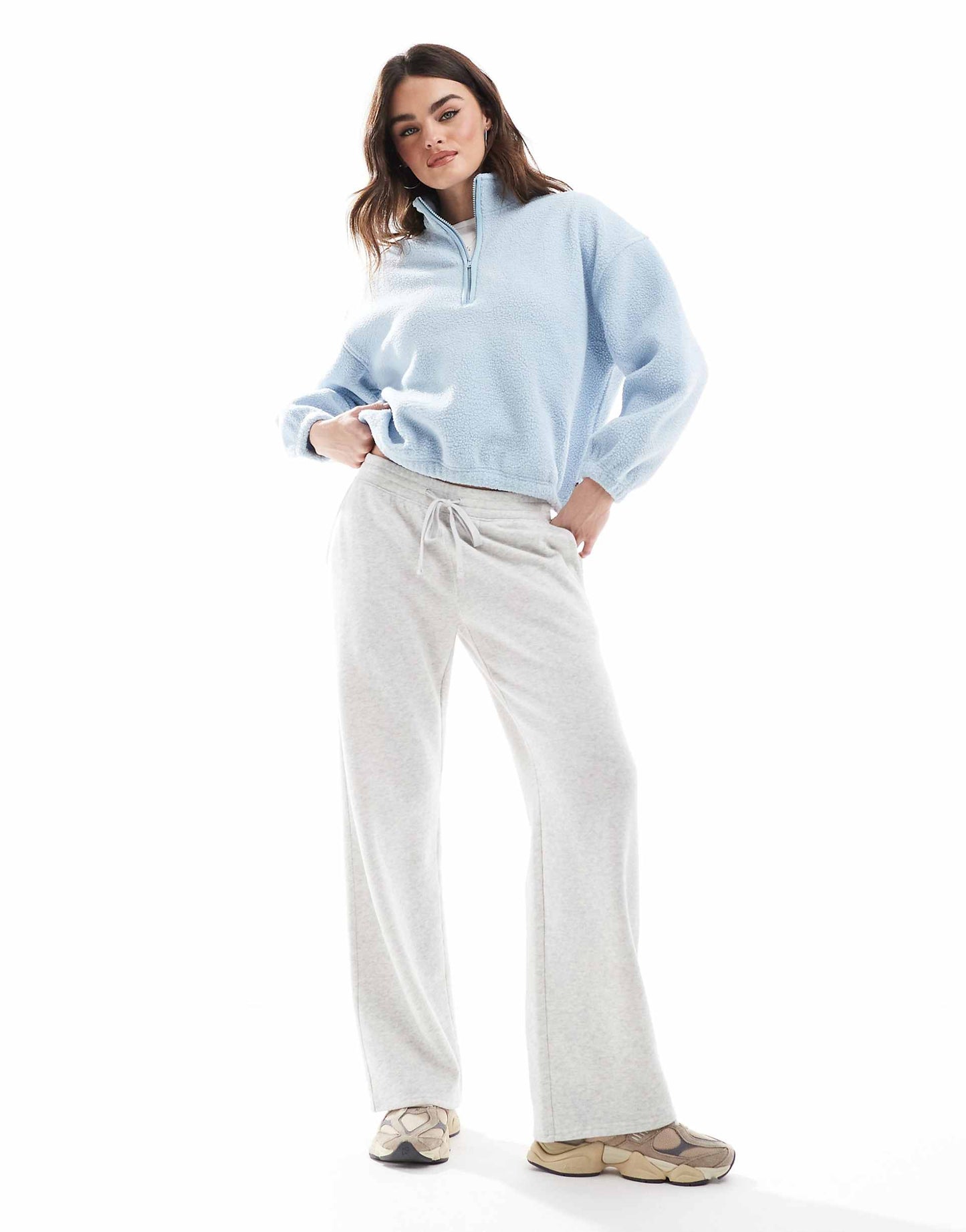 Delta Half Zip Sherpa Borg Sweatshirt