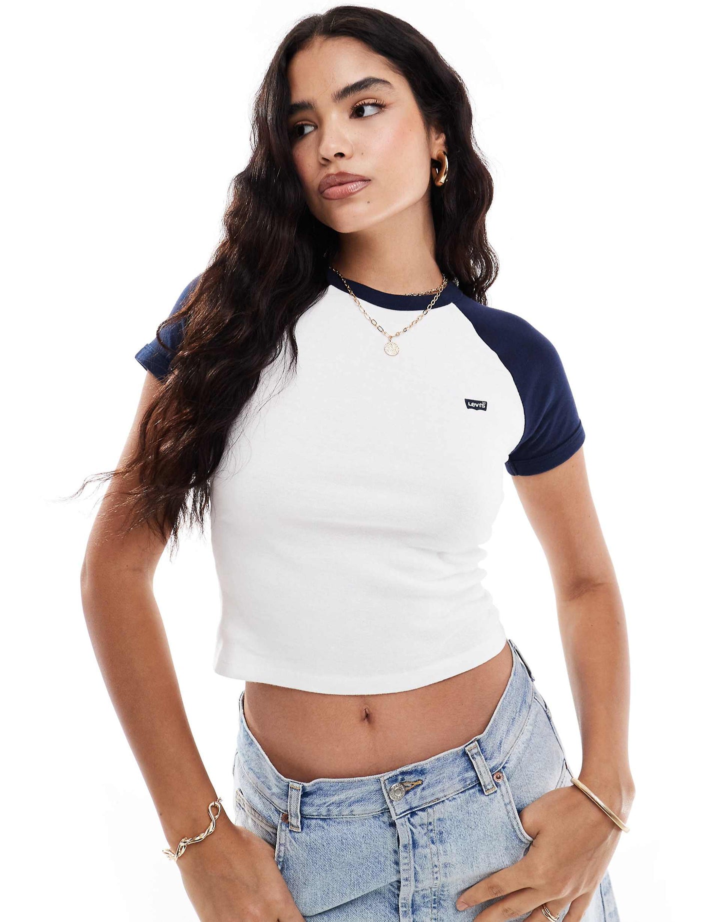 Oracle Shrunken Batwing Logo Baseball T-Shirt