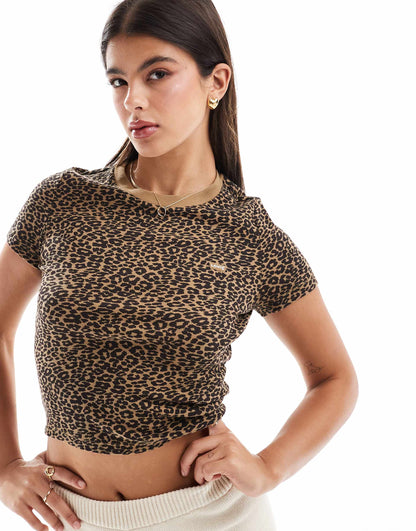 Batwing Logo Cheetah Print T-Shirt