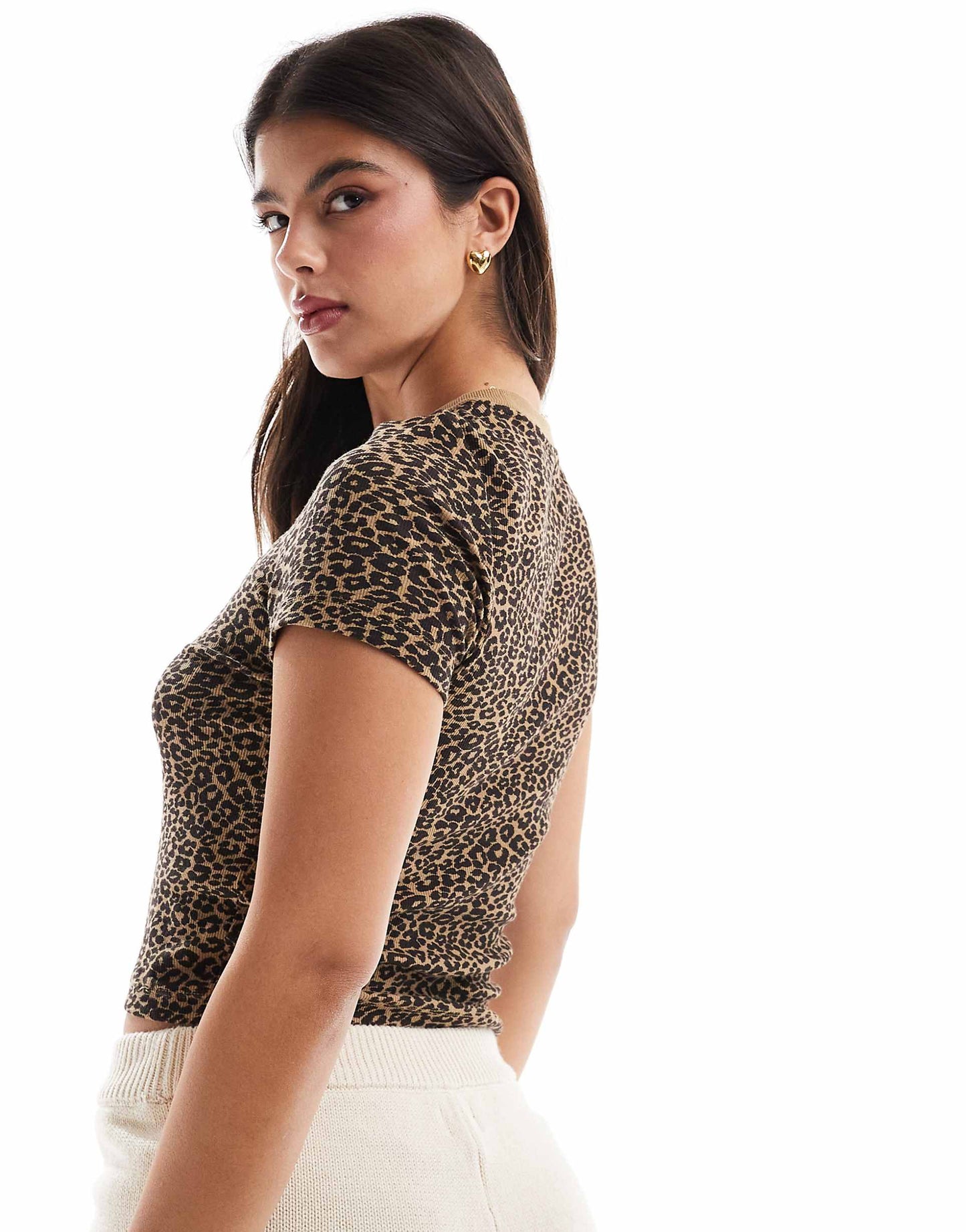 Batwing Logo Cheetah Print T-Shirt