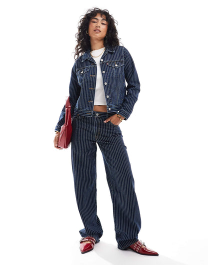 Original Denim Pinstripe Trucker Co-Ord