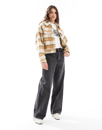 Wool Blend 90S Zip Thru Jacket