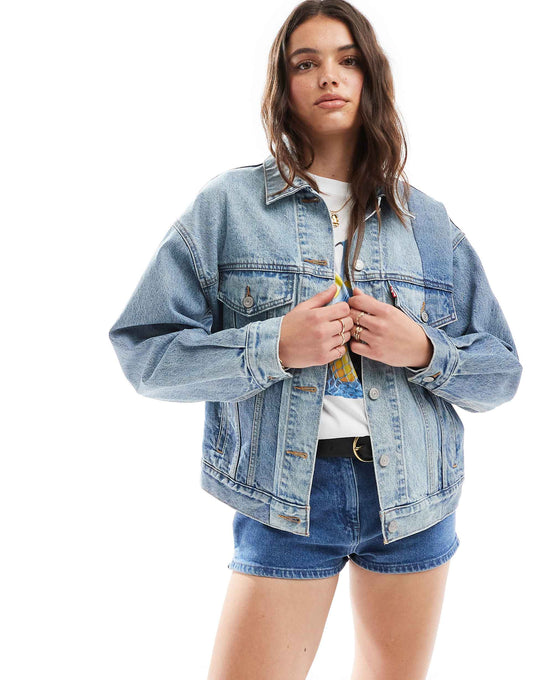 90S Crafted Panelled Denim Trucker Jacket