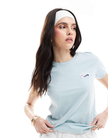 Perfect Sunset Embroid Batwing Badge Logo T-Shirt