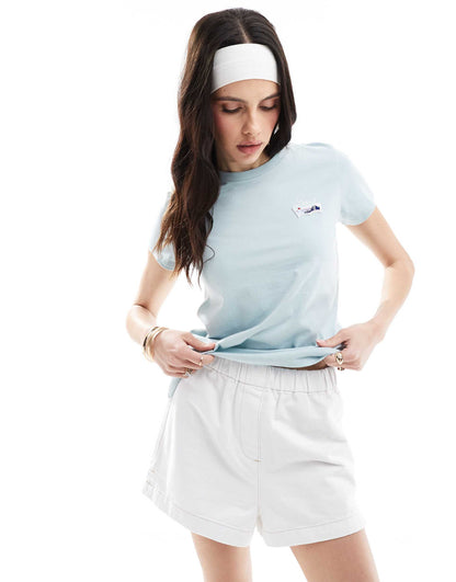 Perfect Sunset Embroid Batwing Badge Logo T-Shirt