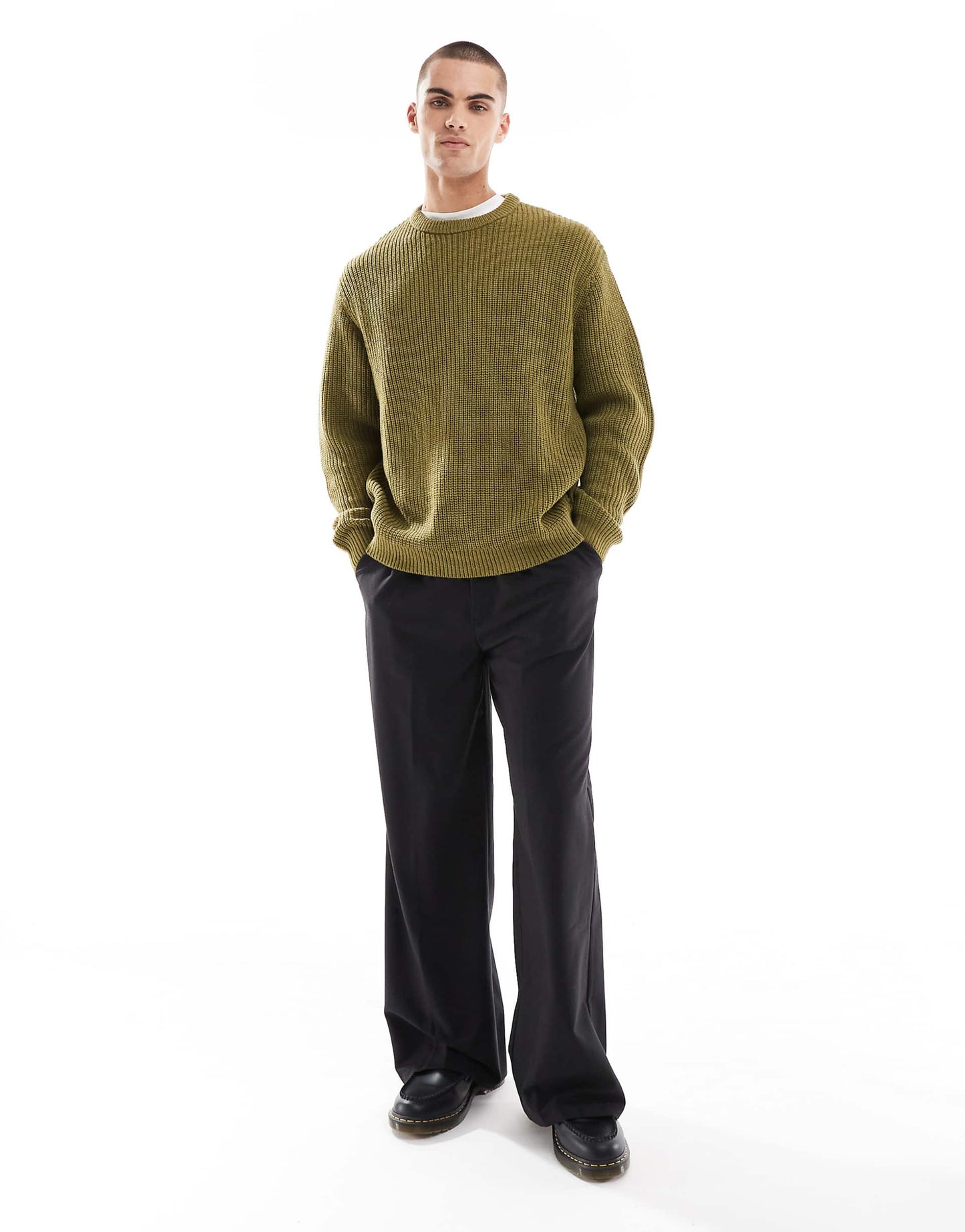 Knitted Oversized Fisherman Rib Jumper