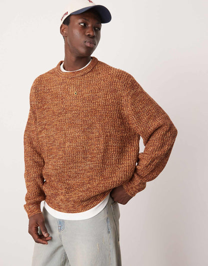Knitted Oversized Fisherman Rib Jumper