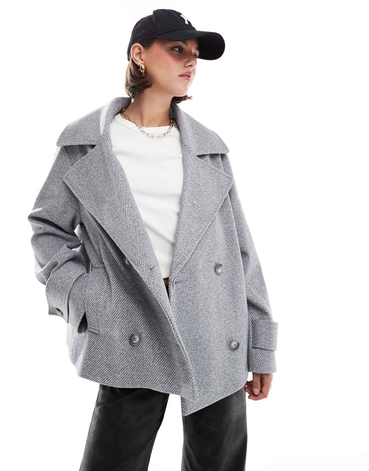 Formal Faux Wool Pea Coat