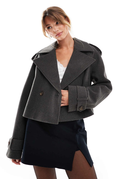 Cropped Formal Trench Coat