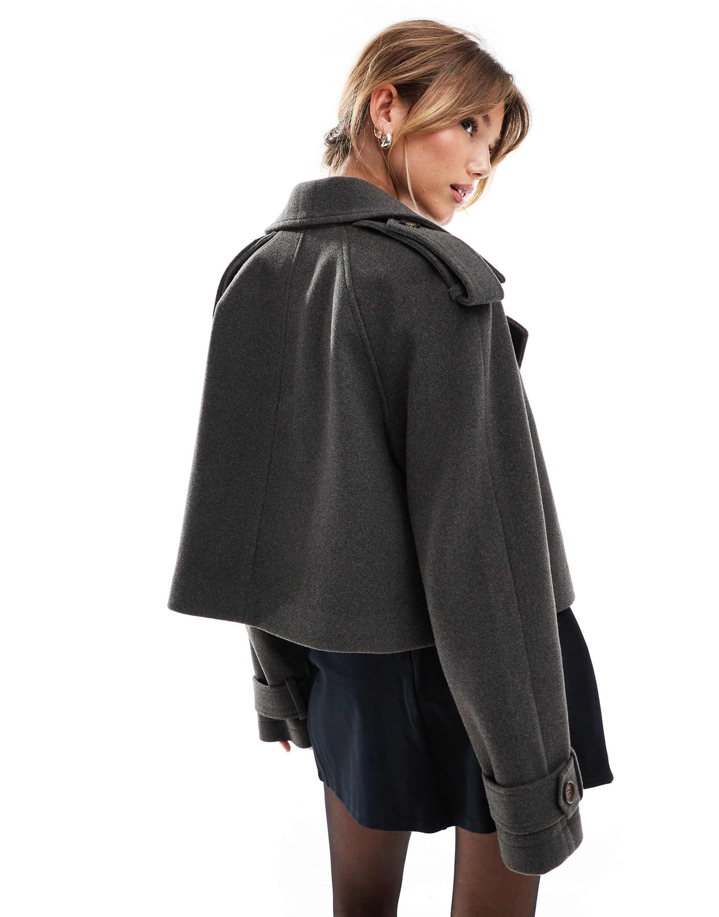 Cropped Formal Trench Coat