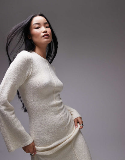 Knitted Boucle Maxi Dress