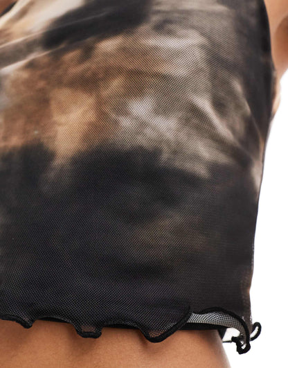 Print Mesh Racer Vest
