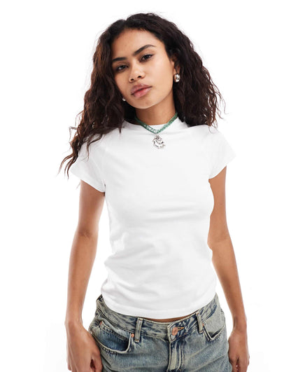 Regular Fit Cap Sleeve T-Shirt