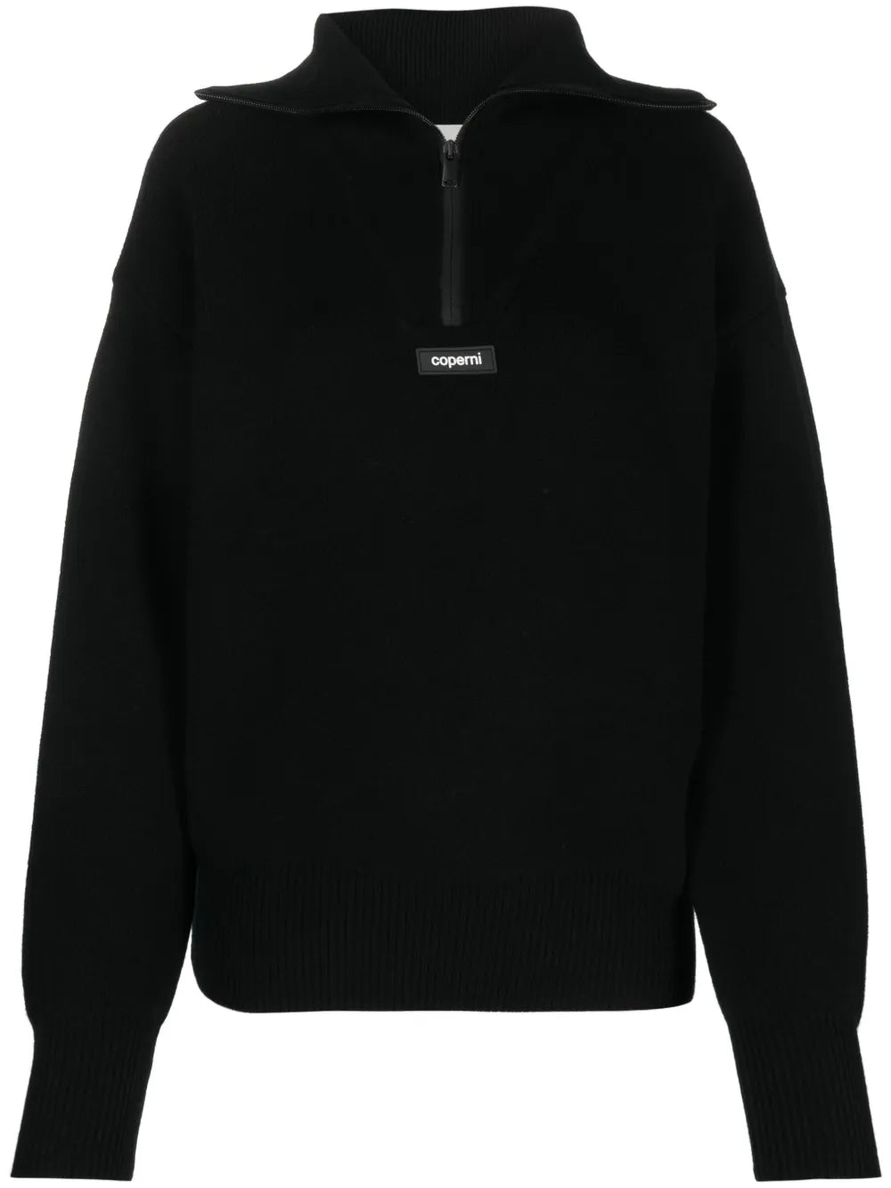 Logo Patch Half-Zip Jumper