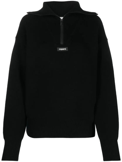 Logo Patch Half-Zip Jumper