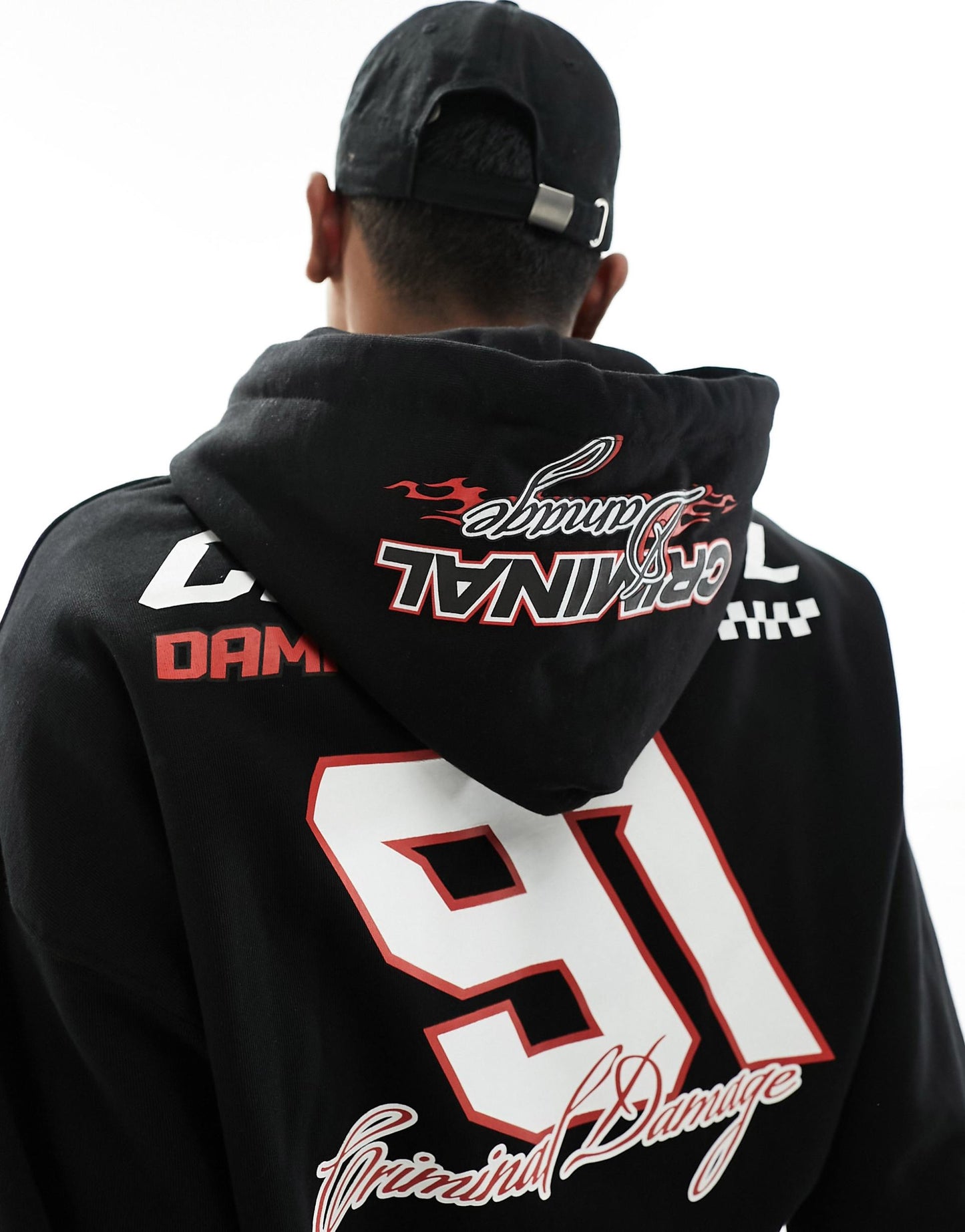 Heavyweight Hoodie With Racing Graphics
