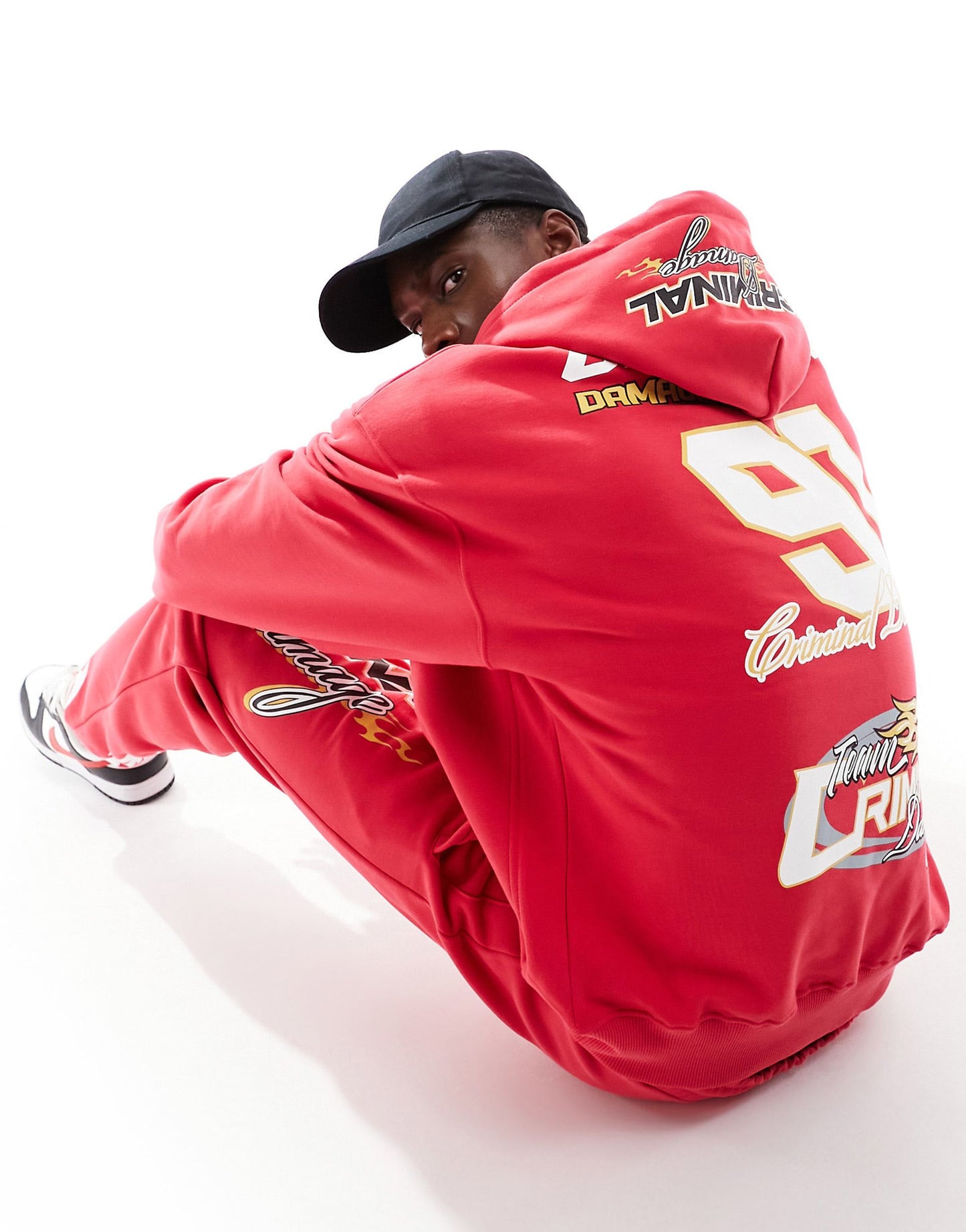 Heavyweight Hoodie With Racing Graphics