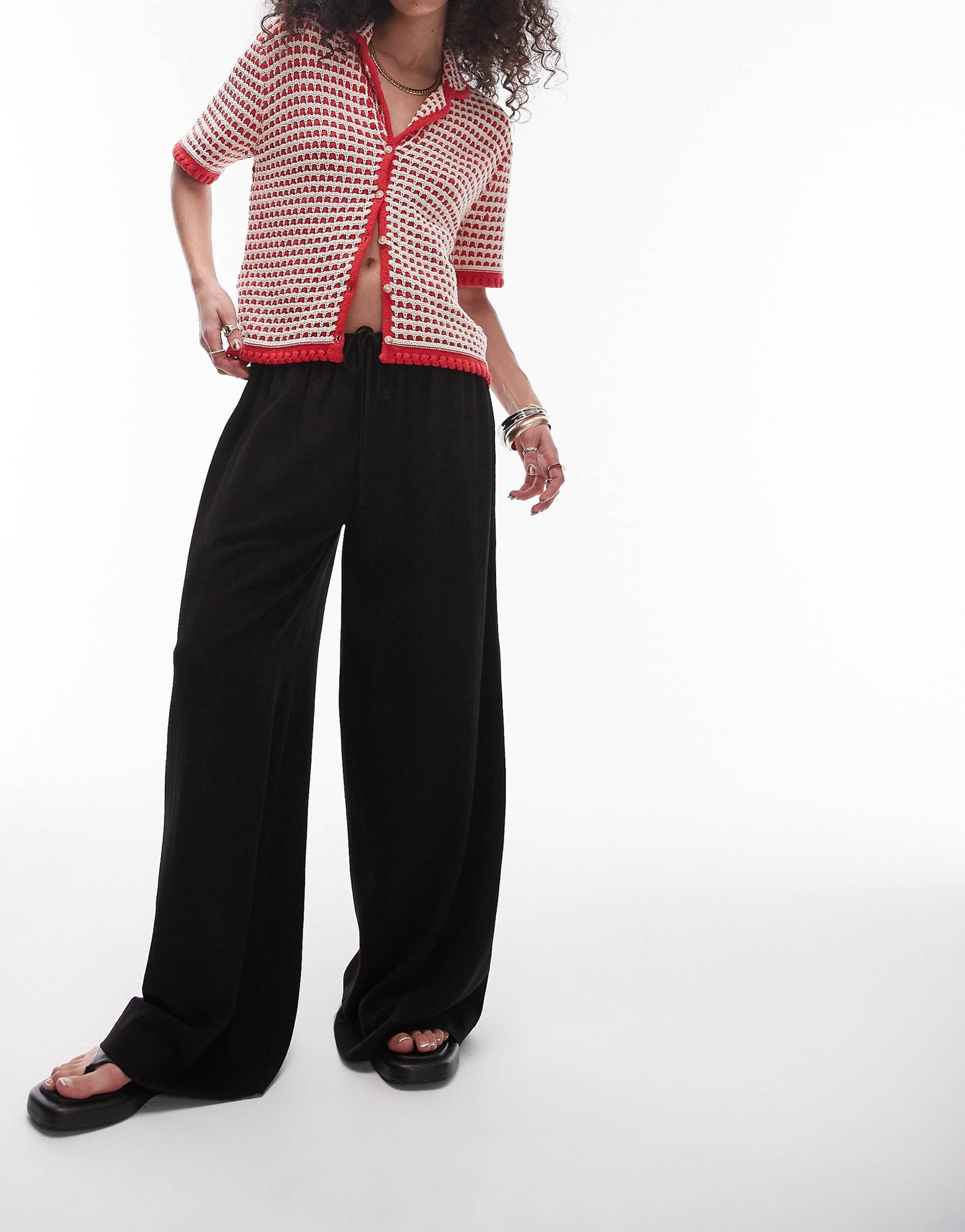 Linen Tie Waist Trouser