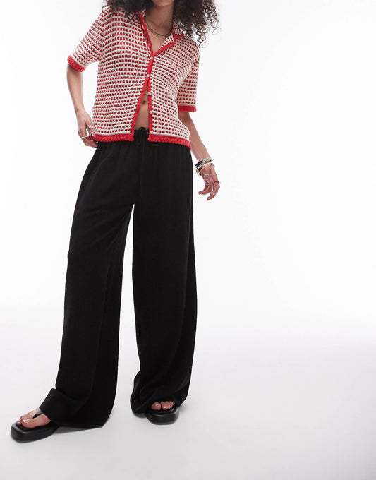 Linen Tie Waist Trouser