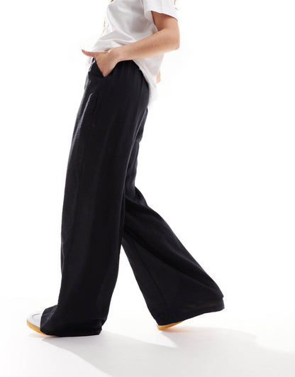 High Waisted Wide Leg Trousers