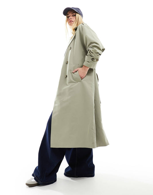 Longline Belted Trench Coat