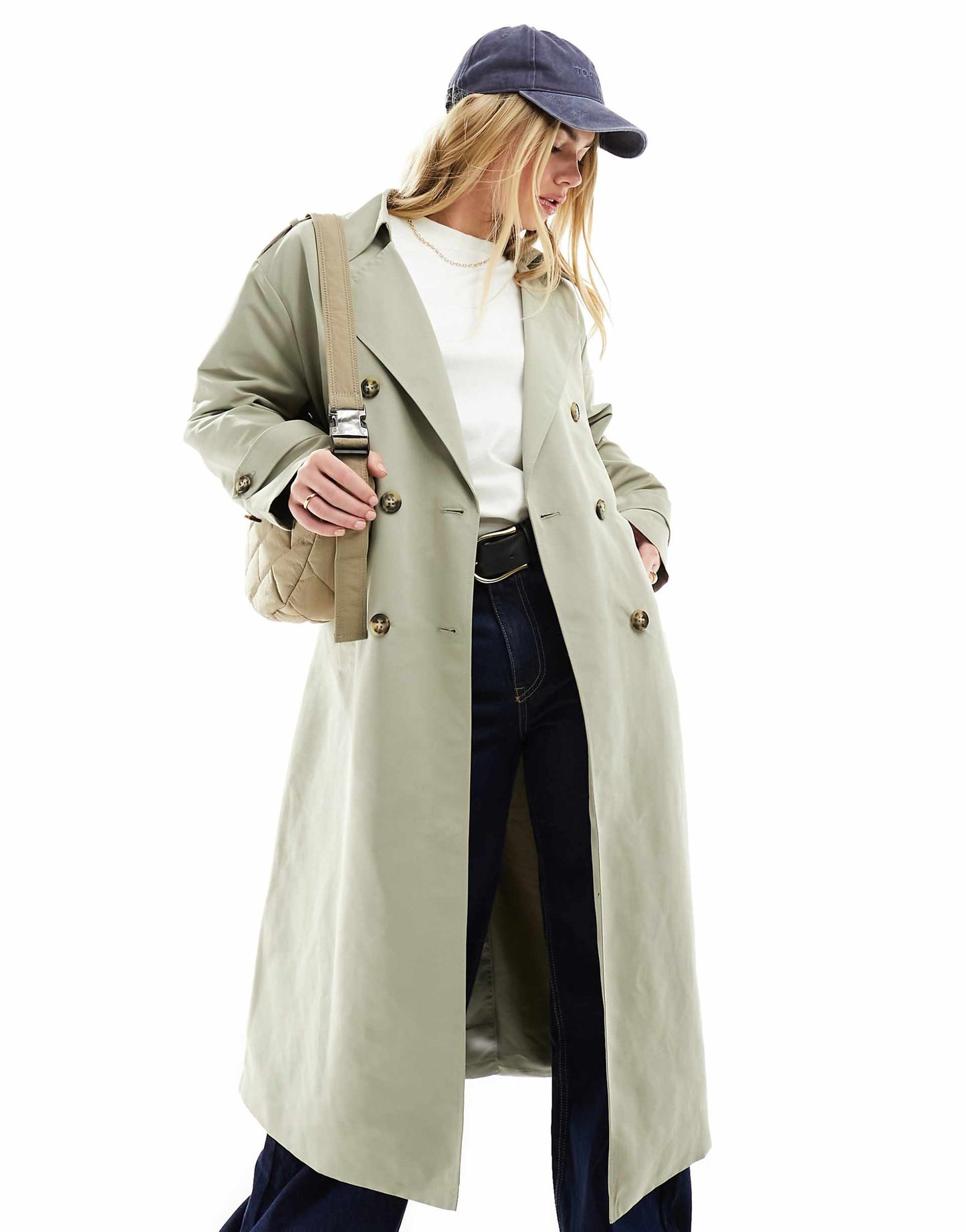 Longline Belted Trench Coat