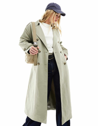 Longline Belted Trench Coat