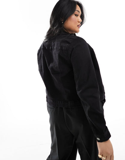 Curve Cropped Denim Jacket