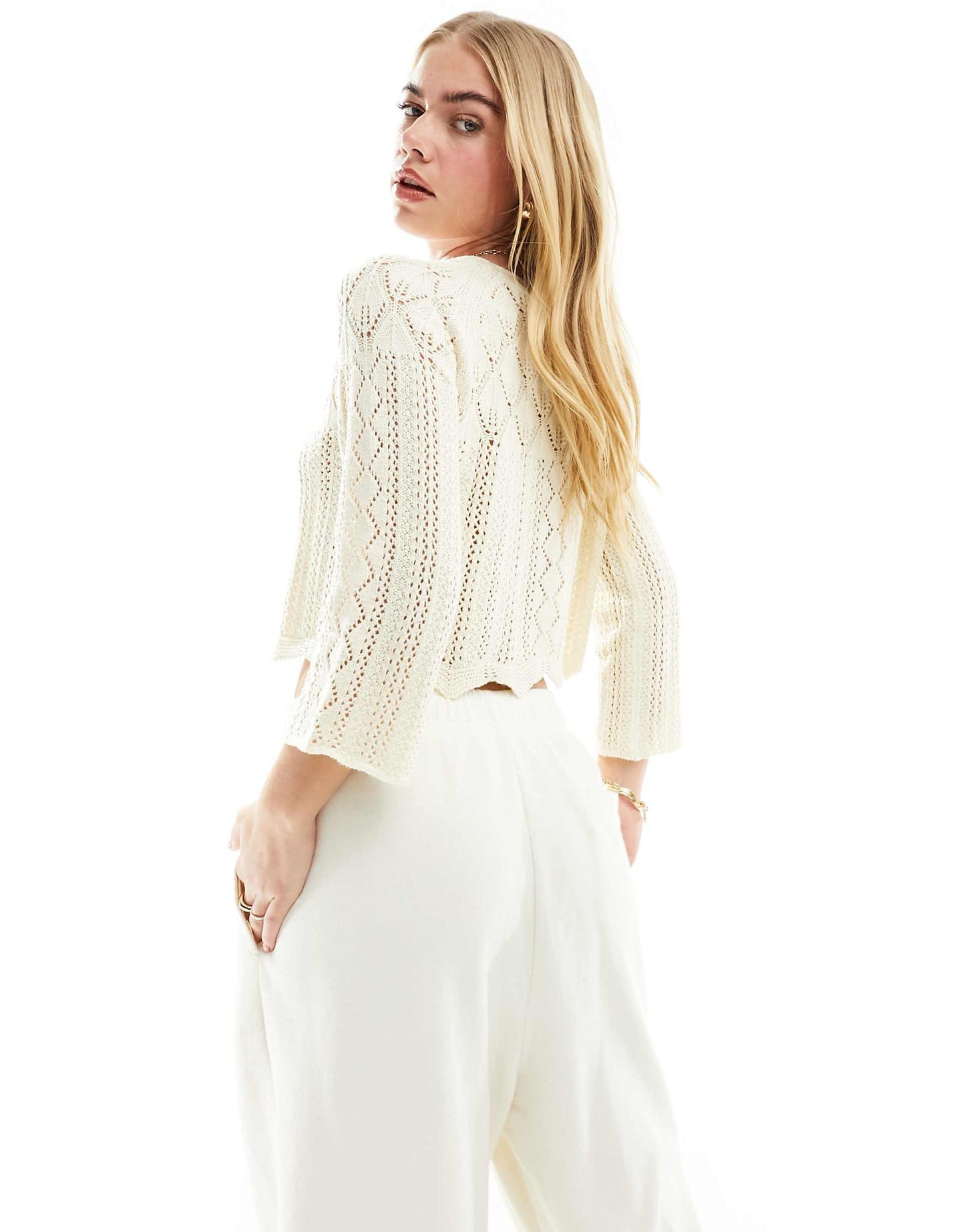 Crochet Jumper With Wide Sleeves