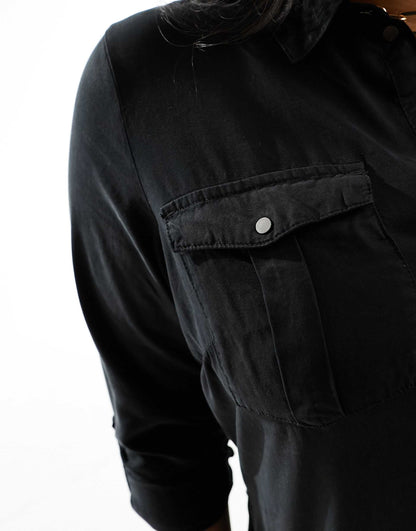 Curve Denim Shirt Dress