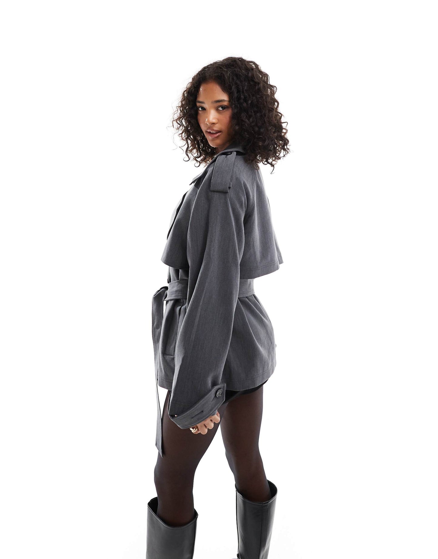 Oversized Tailored Trench Coat With Belt