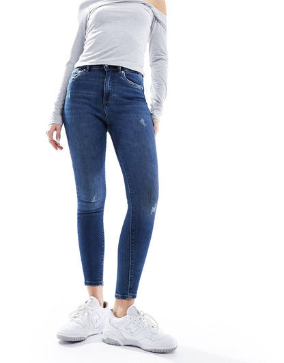 High Waist Ankle Length Skinny Jeans