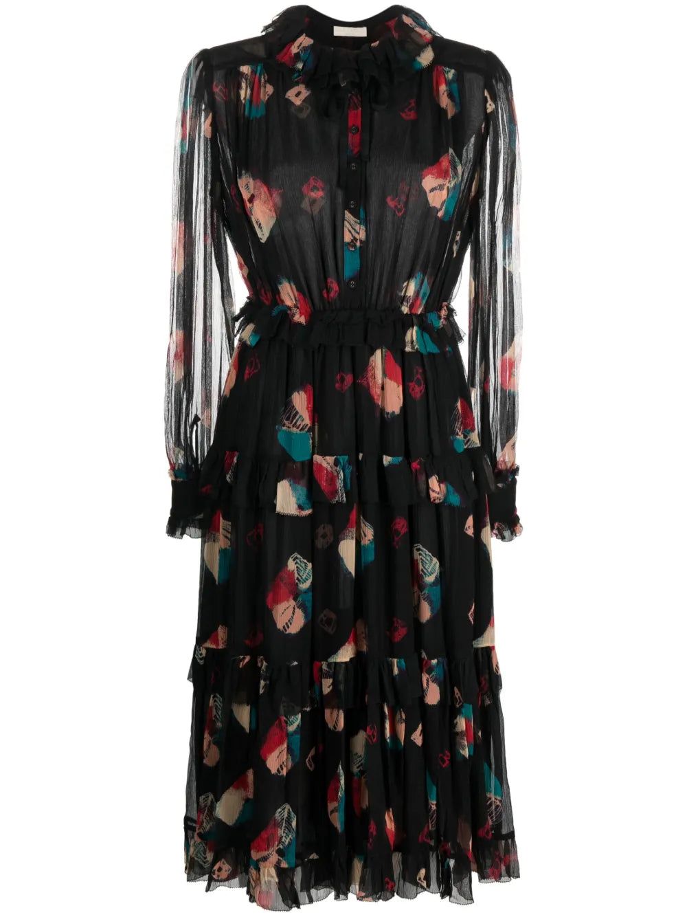 Reina Chiffon Midi Dress