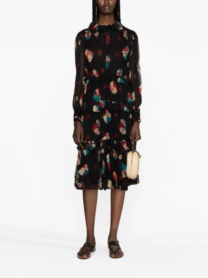 Reina Chiffon Midi Dress