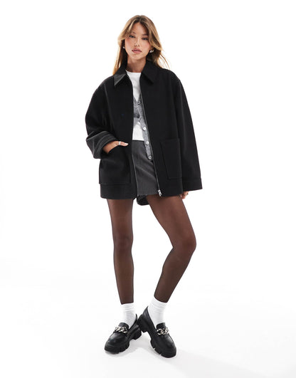 Top Collar Harrington Jacket
